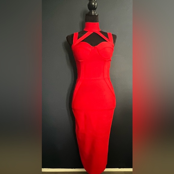 🍒 Red Halter Dress 💋 NWOT‼️ - Picture 7 of 8